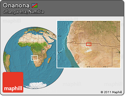 Satellite Location Map of Onanona