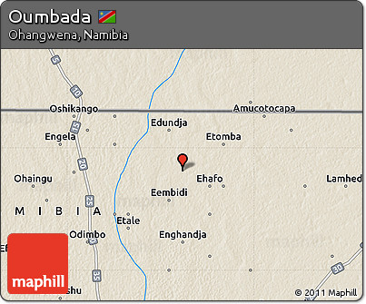 Shaded Relief Map of Oumbada
