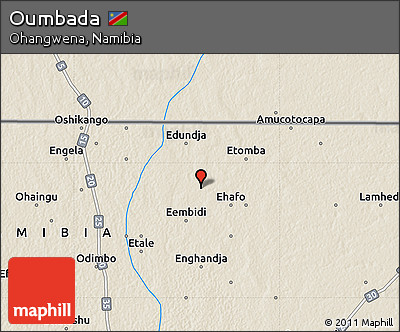 Shaded Relief Map of Oumbada