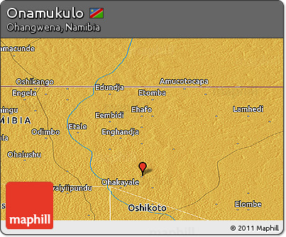 Physical Panoramic Map of Onamukulo