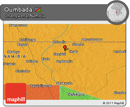 Political Panoramic Map of Oumbada