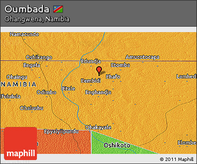 Political Panoramic Map of Oumbada