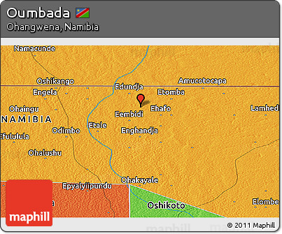 Political Panoramic Map of Oumbada