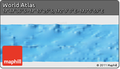 Physical Panoramic Map of the Area around 17° 30' 31" S, 172° 37' 30" E