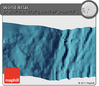 Satellite 3D Map of the Area around 17° 30' 31" S, 172° 28' 29" W
