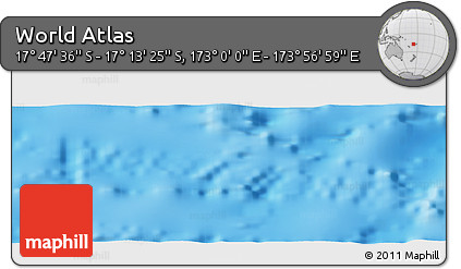 Physical Panoramic Map of the Area around 17° 30' 31" S, 173° 28' 29" E
