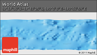 Physical Panoramic Map of the Area around 17° 30' 31" S, 173° 28' 29" E
