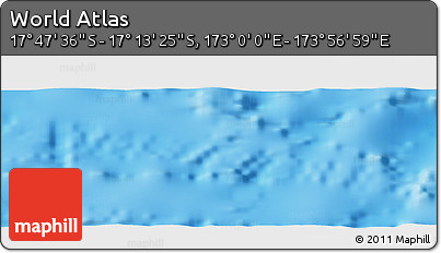 Physical Panoramic Map of the Area around 17° 30' 31" S, 173° 28' 29" E