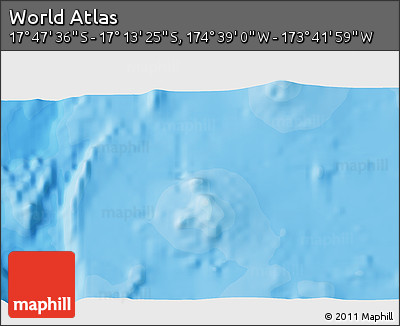 Political 3D Map of the Area around 17° 30' 31" S, 174° 10' 30" W
