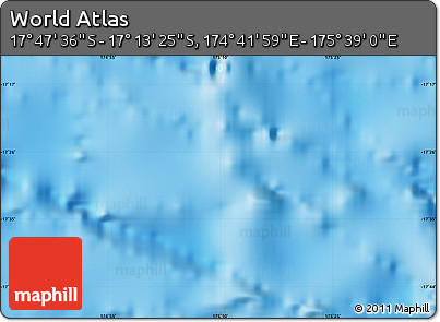 Shaded Relief Map of the Area around 17° 30' 31" S, 175° 10' 30" E