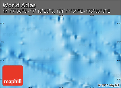 Shaded Relief Map of the Area around 17° 30' 31" S, 175° 10' 30" E