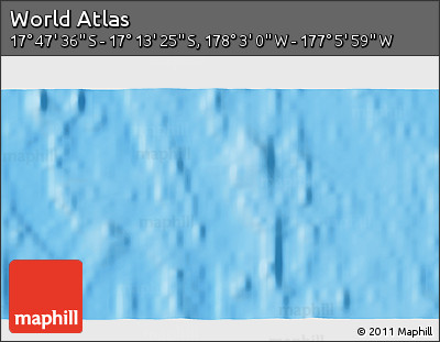 Physical 3D Map of the Area around 17° 30' 31" S, 177° 34' 29" W