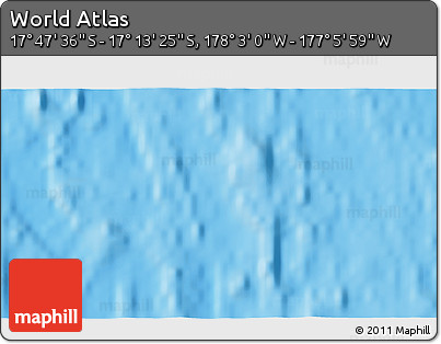 Physical 3D Map of the Area around 17° 30' 31" S, 177° 34' 29" W