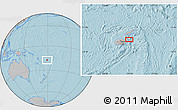 Gray Location Map of the area around 17° 30' 31" S, 179° 16' 30" E, hill shading