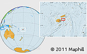 Political Location Map of the area around 17° 30' 31" S, 179° 16' 30" E