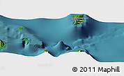 Satellite Panoramic Map of the area around 17° 30' 31" S, 179° 16' 30" E