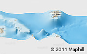 Shaded Relief Panoramic Map of the area around 17° 30' 31" S, 179° 16' 30" E