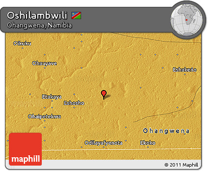 Physical 3D Map of Oshilambwili