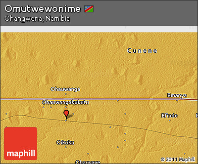 Physical 3D Map of Omutwewonime