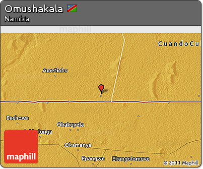 Physical 3D Map of Omushakala