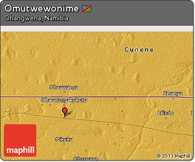 Physical 3D Map of Omutwewonime