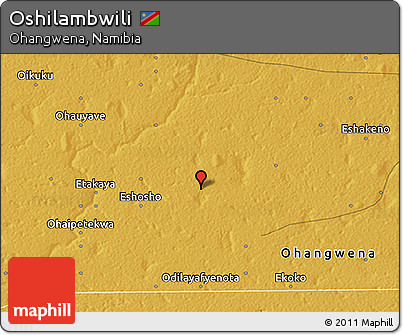 Physical 3D Map of Oshilambwili