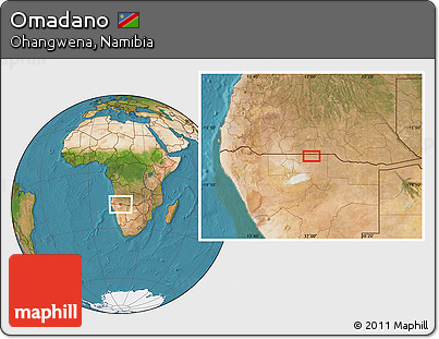 Satellite Location Map of Omadano