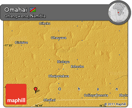 Physical Map of Omahai