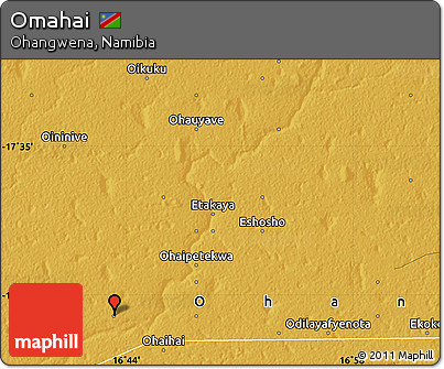 Physical Map of Omahai