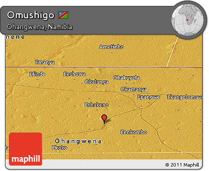 Physical Panoramic Map of Omushigo