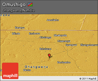 Physical Panoramic Map of Omushigo