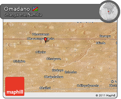 Satellite Panoramic Map of Omadano