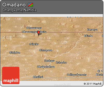 Satellite Panoramic Map of Omadano