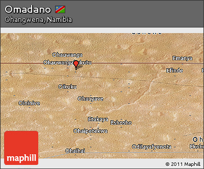 Satellite Panoramic Map of Omadano