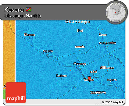 Political 3D Map of Kasara