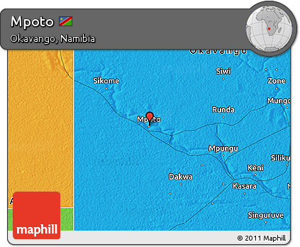 Political 3D Map of Mpoto