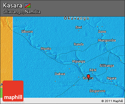 Political 3D Map of Kasara
