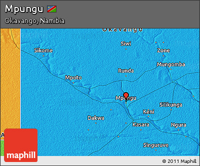 Political 3D Map of Mpungu