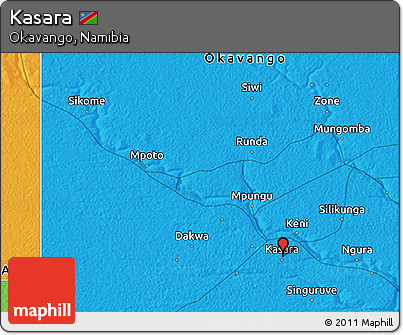 Political 3D Map of Kasara
