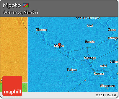 Political 3D Map of Mpoto