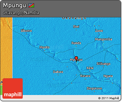 Political 3D Map of Mpungu