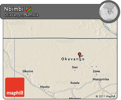 Shaded Relief 3D Map of Nbimbi