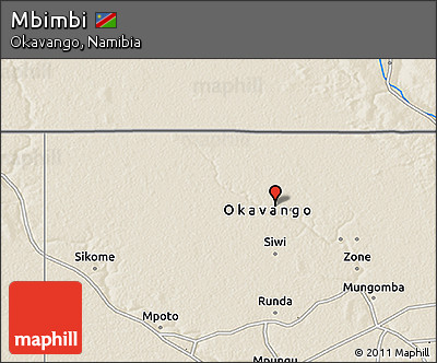Shaded Relief 3D Map of Mbimbi