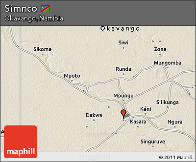 Shaded Relief 3D Map of Simnco