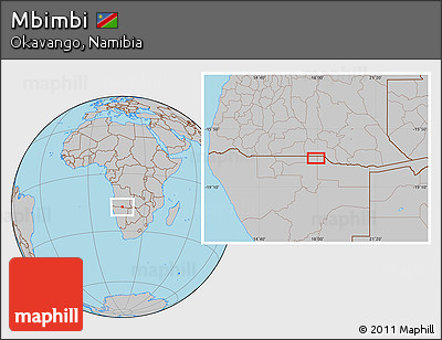 Gray Location Map of Mbimbi