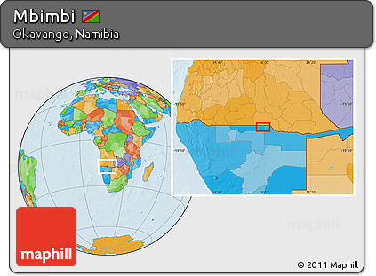 Political Location Map of Mbimbi