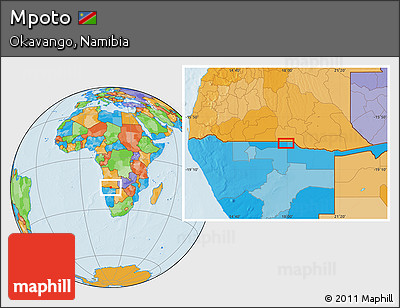 Political Location Map of Mpoto