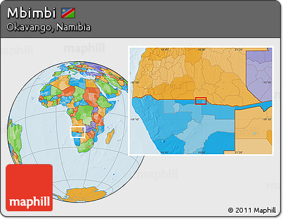 Political Location Map of Mbimbi
