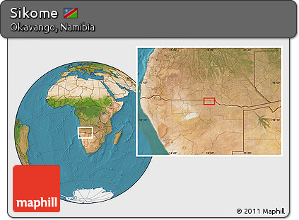 Satellite Location Map of Sikome