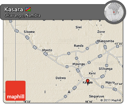 Shaded Relief Map of Kasara